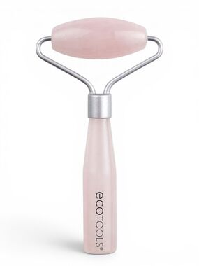 ecotools Rose Quartz Mini Facial Roller - Light Pink